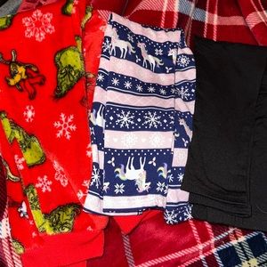 Girls Fleece Lined Pants *christmas* 3 pairs!